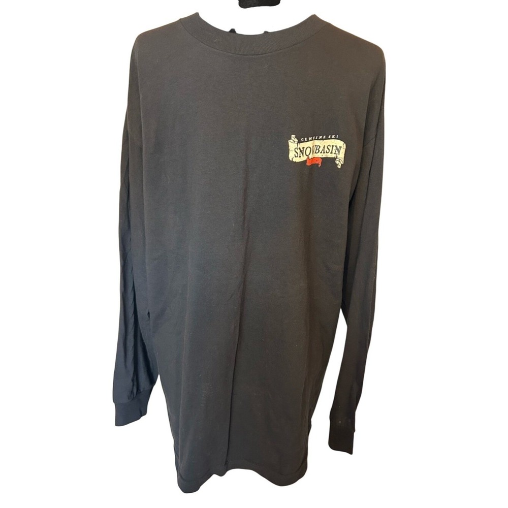 NWT Lone Rock Black Long Sleeve Graphic Snow Basin Tee Shirt Size Large
